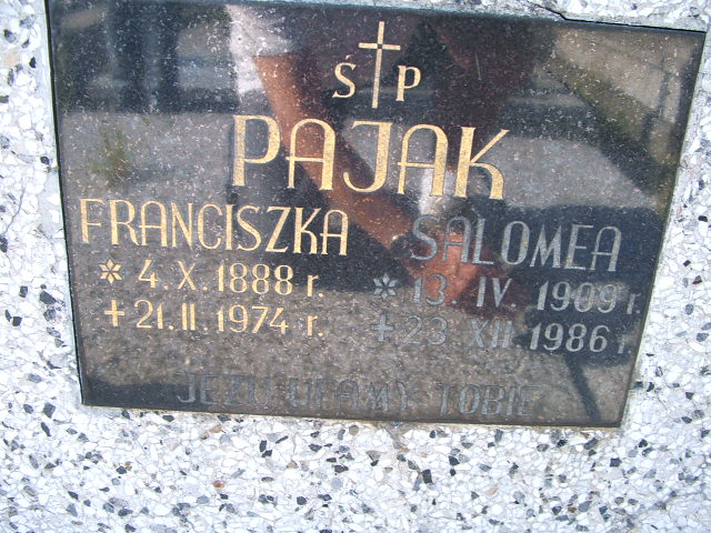 Salomea Pająk 1909 Trzebinia - Grobonet - Wyszukiwarka osób pochowanych