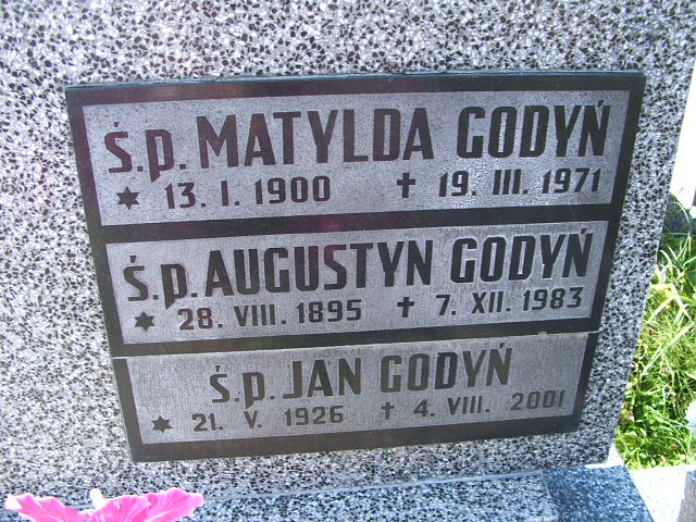 Jan Godyń 1926 Trzebinia - Grobonet - Wyszukiwarka osób pochowanych