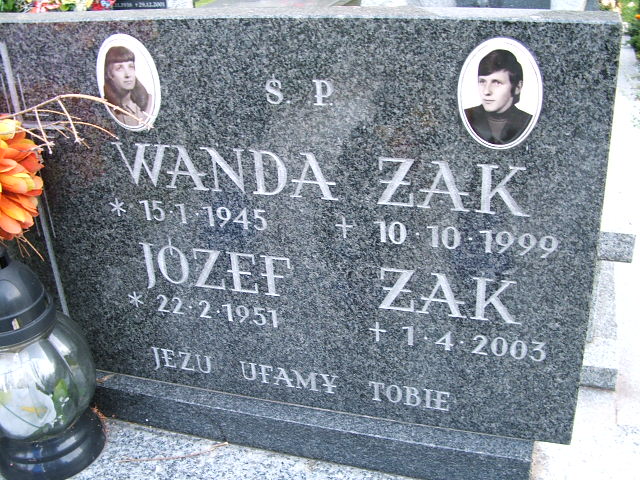 Józef Żak 1951 Trzebinia - Grobonet - Wyszukiwarka osób pochowanych