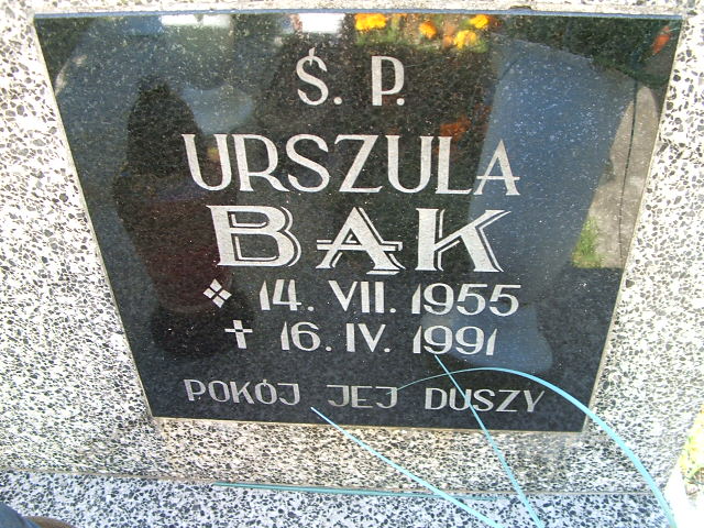 Urszula Bąk 1955 Trzebinia - Grobonet - Wyszukiwarka osób pochowanych