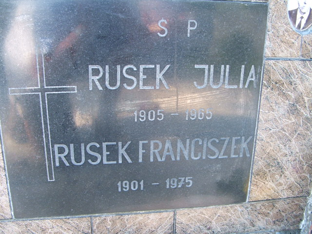 Franciszek Rusek 1901 Trzebinia - Grobonet - Wyszukiwarka osób pochowanych