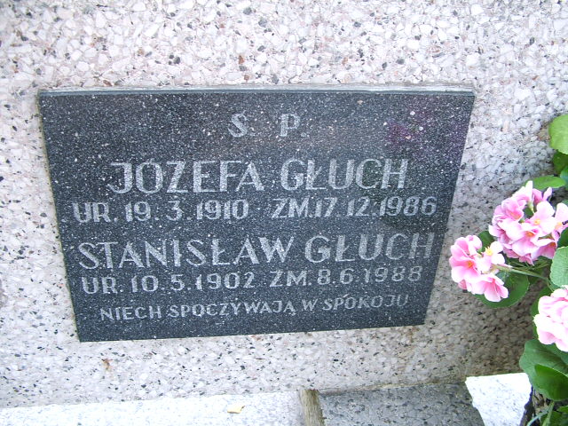 Józefa Głuch 1910 Trzebinia - Grobonet - Wyszukiwarka osób pochowanych