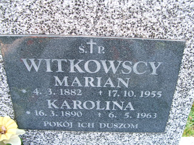 Karolina Witkowska 1890 Trzebinia - Grobonet - Wyszukiwarka osób pochowanych