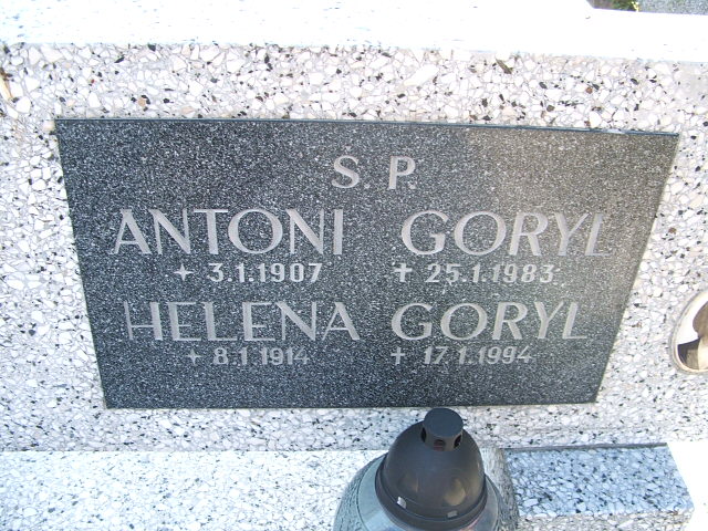 Antoni Goryl 1907 Trzebinia - Grobonet - Wyszukiwarka osób pochowanych