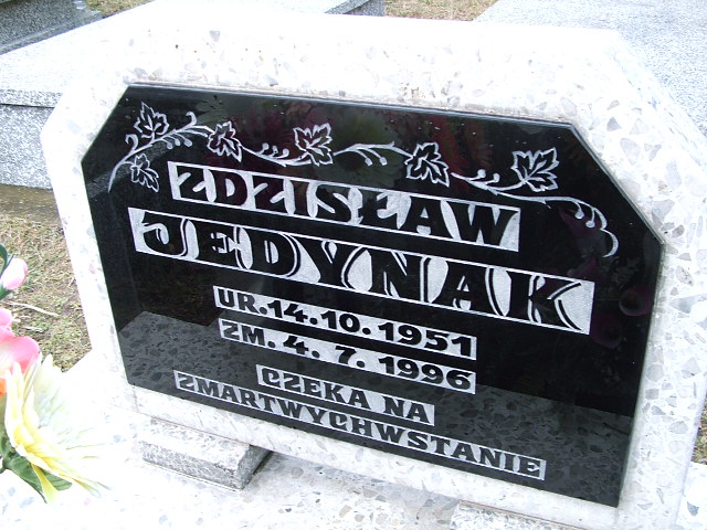 Zdzisław Jedynak 1951 Trzebinia - Grobonet - Wyszukiwarka osób pochowanych