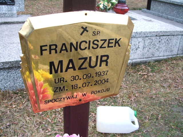 Franciszek Mazur 1937 Trzebinia - Grobonet - Wyszukiwarka osób pochowanych