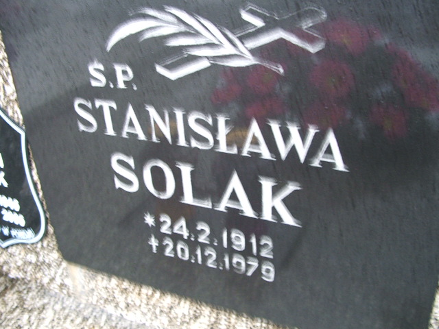 Stanisława Solak 1912 Trzebinia - Grobonet - Wyszukiwarka osób pochowanych