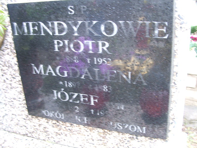 Piotr Mendyk 1887 Trzebinia - Grobonet - Wyszukiwarka osób pochowanych