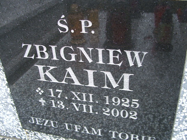 Zbigniew Kaim 1925 Trzebinia - Grobonet - Wyszukiwarka osób pochowanych