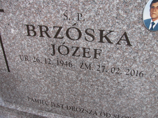 Józef Brzóska 1946 Trzebinia - Grobonet - Wyszukiwarka osób pochowanych