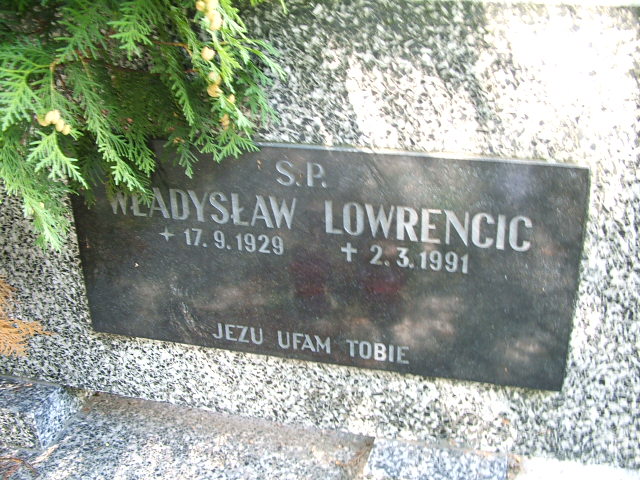 Władysław Lowrencic 1929 Trzebinia - Grobonet - Wyszukiwarka osób pochowanych