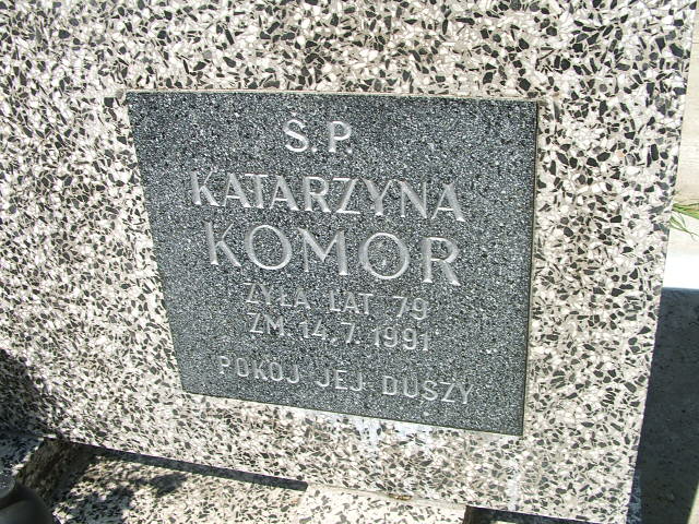 Katarzyna Komor 1912 Trzebinia - Grobonet - Wyszukiwarka osób pochowanych