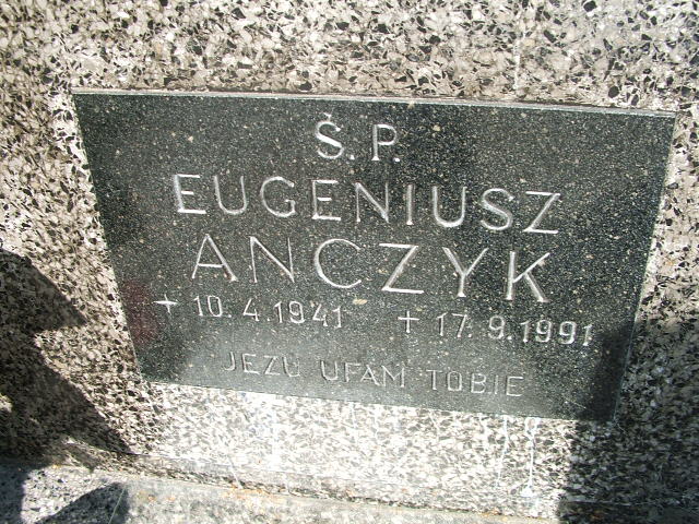 Eugeniusz Anczyk 1941 Trzebinia - Grobonet - Wyszukiwarka osób pochowanych