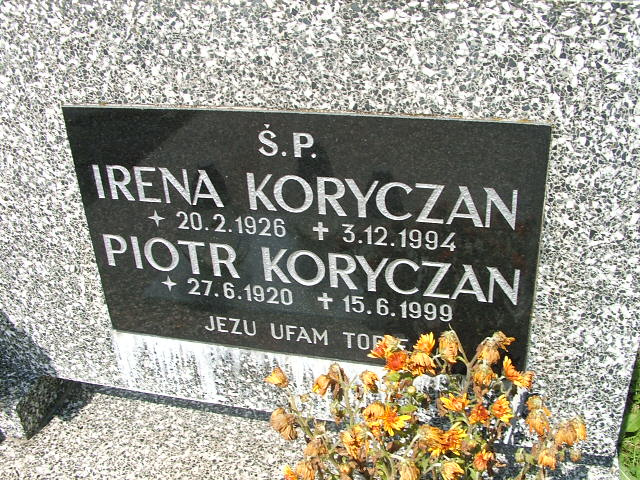Piotr Koryczan 1920 Trzebinia - Grobonet - Wyszukiwarka osób pochowanych