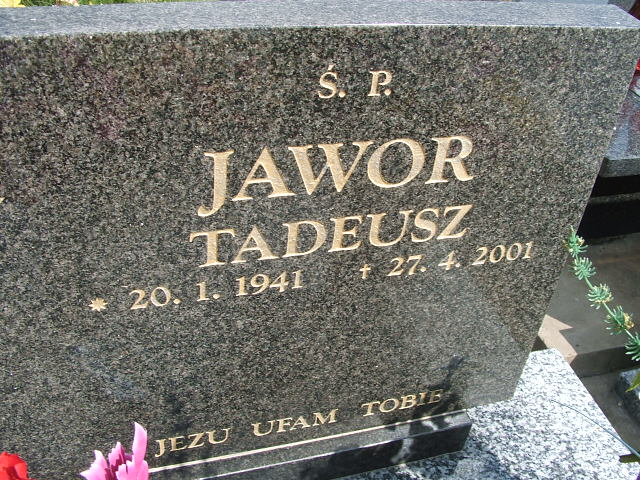 Tadeusz Jawor 1941 Trzebinia - Grobonet - Wyszukiwarka osób pochowanych