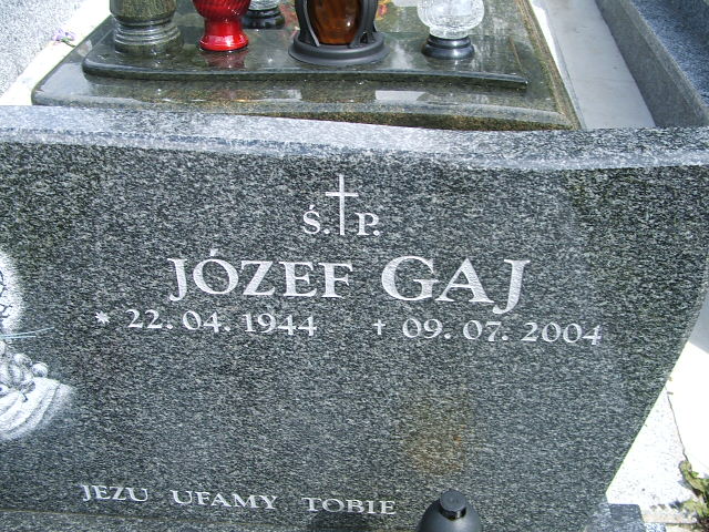 Józef Gaj 1944 Trzebinia - Grobonet - Wyszukiwarka osób pochowanych