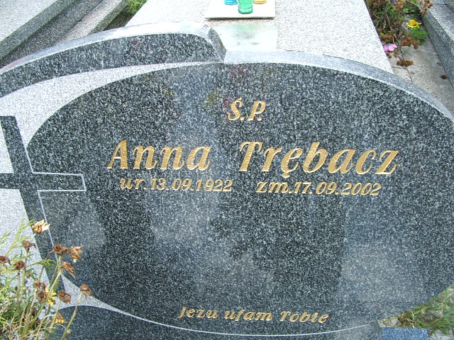 Anna Trębacz 1922 Trzebinia - Grobonet - Wyszukiwarka osób pochowanych