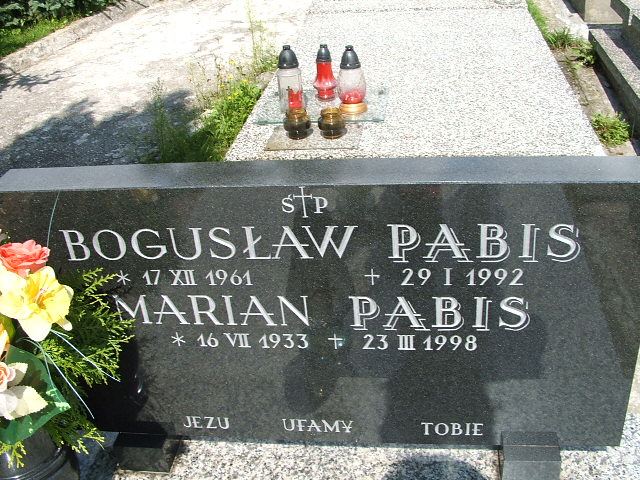 Bogusław Pabis 1961 Trzebinia - Grobonet - Wyszukiwarka osób pochowanych