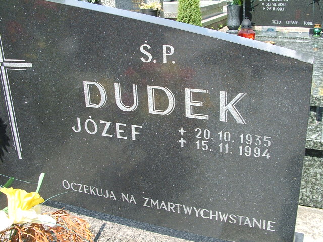 Józef Dudek 1935 Trzebinia - Grobonet - Wyszukiwarka osób pochowanych