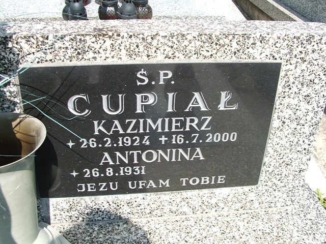 Antonina Cupiał 1931 Trzebinia - Grobonet - Wyszukiwarka osób pochowanych